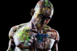 Portrait artistique de David Dickens, entièrement peint, réalisé par Yan Forhan lors du shooting de la série "Urban Légende 2010".